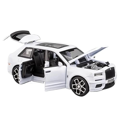 YCNXEB Miniatur Modelle 1 32 Für Rolls Royce SUV Cullinan Legierung Luxy Auto Diecast Metall Spielzeug Auto Modell Simulation Sound Und Licht Spielzeug Originalgetreue Nachbildung(White) von YCNXEB