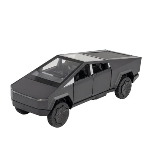 YCNXEB Miniatur Modelle 1 32 Für Tesla Cybertruck Pickup Legierung Automodell Druckguss Spielzeug Fahrzeug Sound Und Licht Simitation Spielzeug Originalgetreue Nachbildung(Gray) von YCNXEB