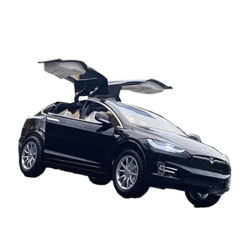 YCNXEB Miniatur Modelle 1 32 Für Tesla Model X Legierung Automodell Druckguss Metallfahrzeuge Erwachsene Automodell Enthusiasten Sammlung Geschenk Originalgetreue Nachbildung(Schwarz) von YCNXEB