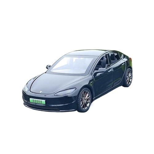 YCNXEB Miniatur Modelle 1 32 Für Tesla Modell 3 Legierung Miniatur Auto Druckguss Metall Maßstab Auto Modell Sound Licht Sammlung Auto Fahrzeuge Originalgetreue Nachbildung(Schwarz) von YCNXEB