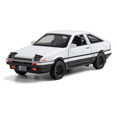 YCNXEB Miniatur Modelle 1 32 Für Toyota AE86 Modellauto Druckgusslegierung Spielzeugautos Pull Back Sammlerstück Automodell Originalgetreue Nachbildung(White) von YCNXEB