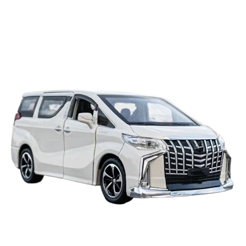 YCNXEB Miniatur Modelle 1 32 Für Toyota Alphard MPV Legierung Auto Modell Diecast Spielzeug Metall Fahrzeuge Modell Sammlung Hohe Simulation Auto Spielzeug Originalgetreue Nachbildung(White) von YCNXEB