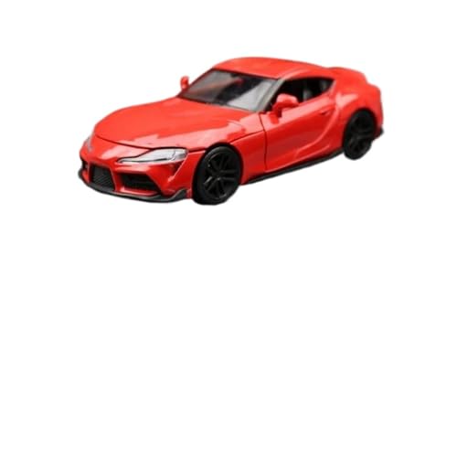 YCNXEB Miniatur Modelle 1 32 Für Toyota GR Supra Cooles Legierungs-Sportwagenmodell Simulation Rennwagen Fortschrittliches Spielzeugmodell Sound Und Licht Originalgetreue Nachbildung(Rot) von YCNXEB