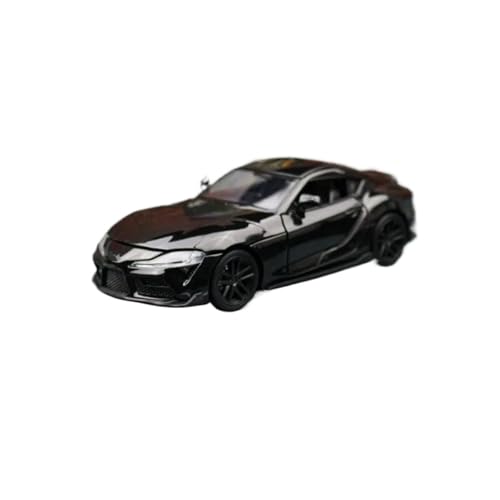 YCNXEB Miniatur Modelle 1 32 Für Toyota GR Supra Cooles Legierungs-Sportwagenmodell Simulation Rennwagen Fortschrittliches Spielzeugmodell Sound Und Licht Originalgetreue Nachbildung(Schwarz) von YCNXEB