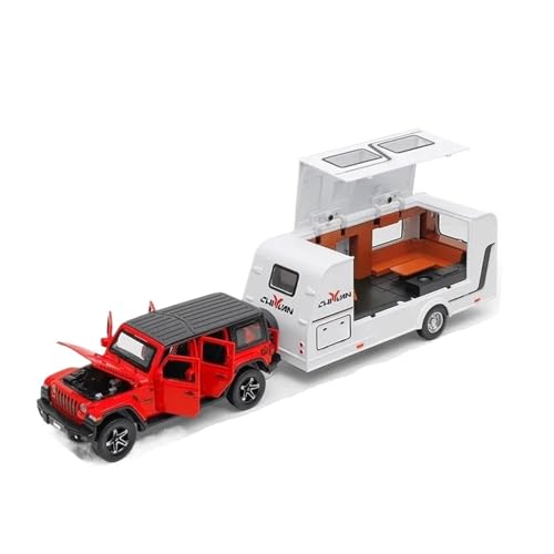 YCNXEB Miniatur Modelle 1 32 Für Toyota Land Cruiser Legierung Modell Auto Spielzeug Druckguss Metall Casting Auto Sammlerstücke Spielzeug Fahrzeug Originalgetreue Nachbildung(Wrangler Red) von YCNXEB
