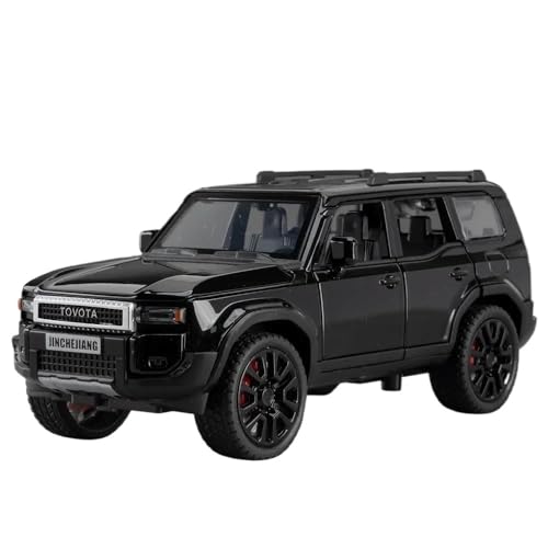 YCNXEB Miniatur Modelle 1 32 Für Toyota Prado Legierung Off-Road SUV Diecast Metall Modell Auto Sound Licht Sammlung Spielzeug Dekoration Originalgetreue Nachbildung(Schwarz) von YCNXEB