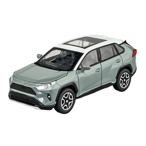 YCNXEB Miniatur Modelle 1 32 Für Toyota RAV4 SUV Legierung Automodell Druckguss Metallfahrzeuge Automodell Simulation Sound Und Licht Sammlung Spielzeug Originalgetreue Nachbildung(Gray) von YCNXEB