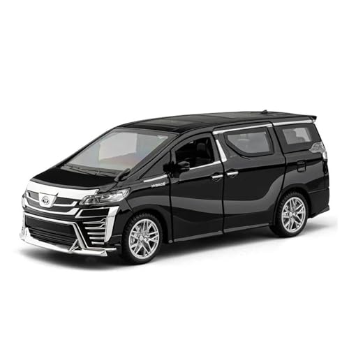 YCNXEB Miniatur Modelle 1 32 Für Toyota Vellfire MPV Legierung Automodell Sound Und Licht Auto-Enthusiasten Sammlerstücke Geburtstagsgeschenk Originalgetreue Nachbildung(Schwarz) von YCNXEB