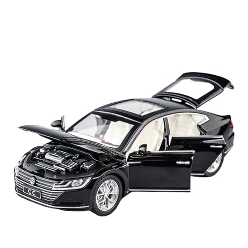 YCNXEB Miniatur Modelle 1 32 Für VW CC Legierung Automodell Druckguss Metall Miniatur Auto Simulation Sound & Licht Sammlerstücke Spielzeug Fahrzeug Geschenk Originalgetreue Nachbildung(Schwarz) von YCNXEB