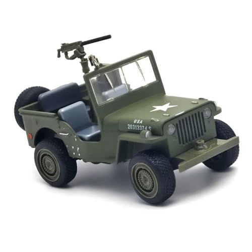 YCNXEB Miniatur Modelle 1 32 Für Willys Off-Road-Militärauto-Modell Spielzeug Legierung Karosserie Gummireifen, Sound Licht Rückzugsfahrzeug-Kollektion Originalgetreue Nachbildung(Green2) von YCNXEB