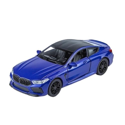 YCNXEB Miniatur Modelle 1 32 Legierung Modell Autos Für BMW M8 Coupe Simulation Miniatur Metall Fahrzeug Modell Sammeln Originalgetreue Nachbildung(Blau) von YCNXEB