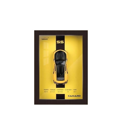 YCNXEB Miniatur Modelle 1 32 for Photo Frame Version Alloy Metal Sports Car Model Simulation 3D Racing Car Hanging Painting Adults Collection Home Decor Originalgetreue Nachbildung(Yellow) von YCNXEB