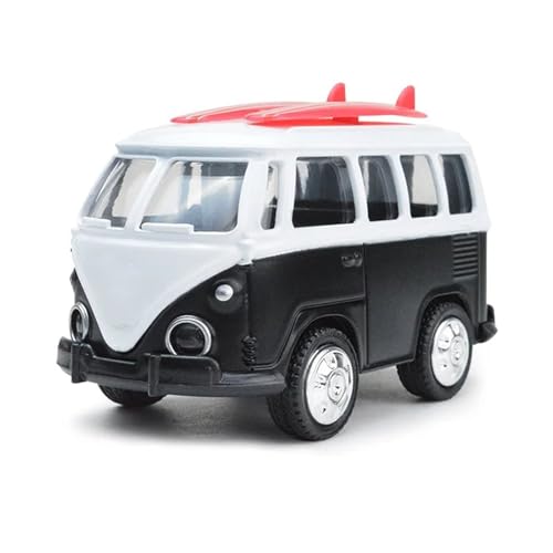 YCNXEB Miniatur Modelle 1 36 Cartoon Q-Version Bus Spielzeugauto Legierung Sound Light Pullback Modell Miniatursammlung Originalgetreue Nachbildung(Schwarz) von YCNXEB