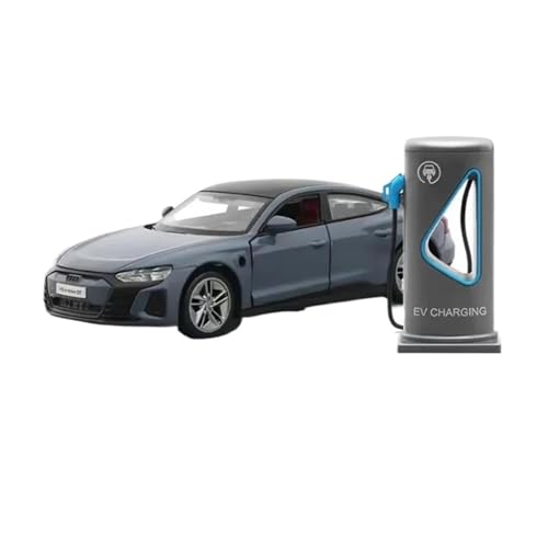 YCNXEB Miniatur Modelle 1 36 Für Audi RS Etron GT Coupe Legierung New Energy Auto Druckguss Metall Ladefahrzeuge Modell Sound Und Spielzeug Originalgetreue Nachbildung(Gray) von YCNXEB