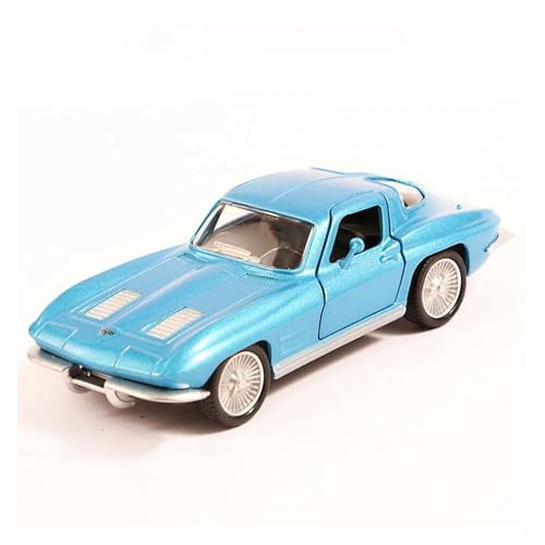 YCNXEB Miniatur Modelle 1 36 Für Chevrolet Corvette Super Modell Legierung Druckguss Metall Simulation Auto Pull Back Modell Auto Originalgetreue Nachbildung(Blau) von YCNXEB
