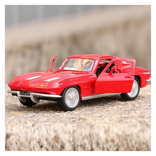 YCNXEB Miniatur Modelle 1 36 Für Chevrolet Corvette Super Modell Legierung Druckguss Metall Simulation Auto Pull Back Modell Auto Originalgetreue Nachbildung(Rot) von YCNXEB