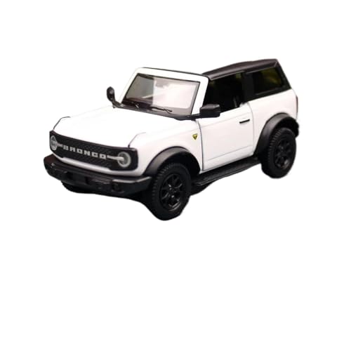 YCNXEB Miniatur Modelle 1 36 Für Ford Bronco Lima Legierung Auto Diecast Metall Off-Road Modell Simulation Tür Kann Öffnen Spielzeug Originalgetreue Nachbildung(White) von YCNXEB