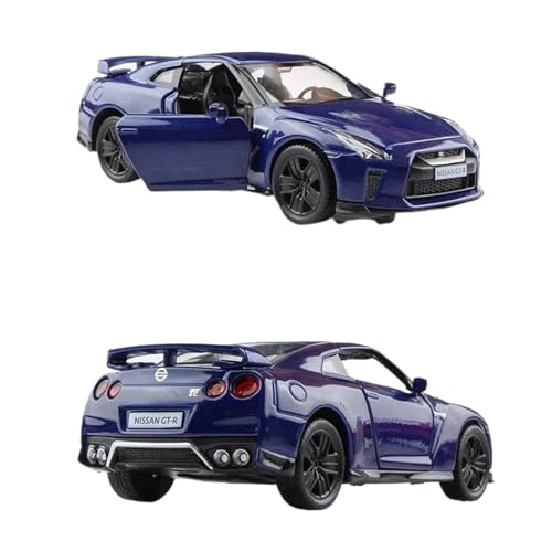 YCNXEB Miniatur Modelle 1 36 Für Nissan GTR R35 Super Legierung Modell Hinten Pull-ou Spielzeug Dekoration Enthusiasten Sammeln Spielzeug Originalgetreue Nachbildung(Blau) von YCNXEB