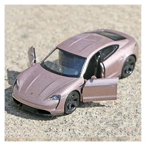 YCNXEB Miniatur Modelle 1 36 Legierungsmodell Für Porsche Taycan Sportwagenmodell Türöffnung Pull Back Auto Sammlerspielzeug Originalgetreue Nachbildung(Rosa) von YCNXEB