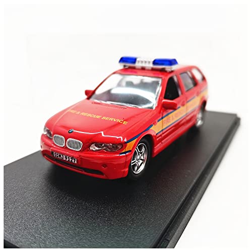 YCNXEB Miniatur Modelle 1 43 Für BMW 3er Touring Red Police Car Alloy Static Model Simulation Vehicles Collection Originalgetreue Nachbildung von YCNXEB