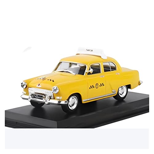 YCNXEB Miniatur Modelle 1 43 Für Gazm 21 Volga MoscaTaxi 1956 Gelbe Legierung Statische Modellfahrzeuge Erwachsene Sammlung Display Originalgetreue Nachbildung von YCNXEB