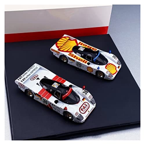 YCNXEB Miniatur Modelle 1 43 Für Porsche 962 1994 Le Mans #35#36 Zwei-Auto-Set Rennmodell Jungen Spielzeug Geschenk Sammlerstücke Display Nachbildung von YCNXEB
