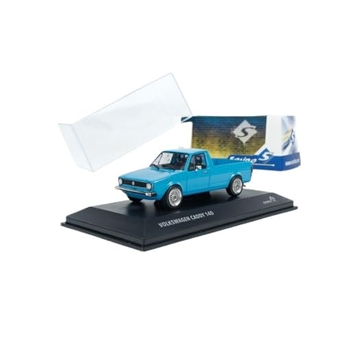 YCNXEB Miniatur Modelle 1 43 Für Volkswagen Caddy Grau Pickup LKW Legierung Modell Spielzeug Kit Kinder Auto Geschenk Sammlung Originalgetreue Nachbildung(Blau) von YCNXEB
