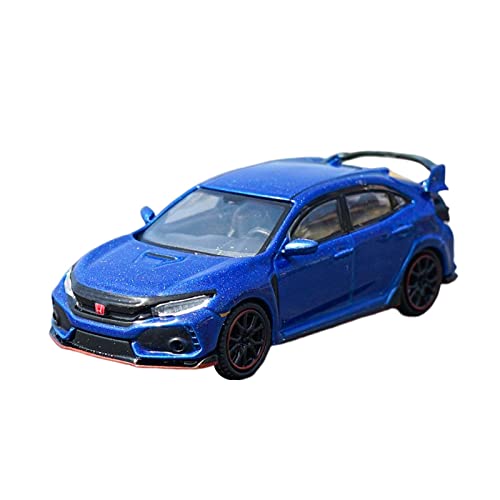 YCNXEB Miniatur Modelle 1 64 Alu-Automodell Für Honda Civic Type R FK8 Simulation Statisches Metallauto-Erwachsenensammlungsdisplay Originalgetreue Nachbildung(Blue Left Rudder) von YCNXEB