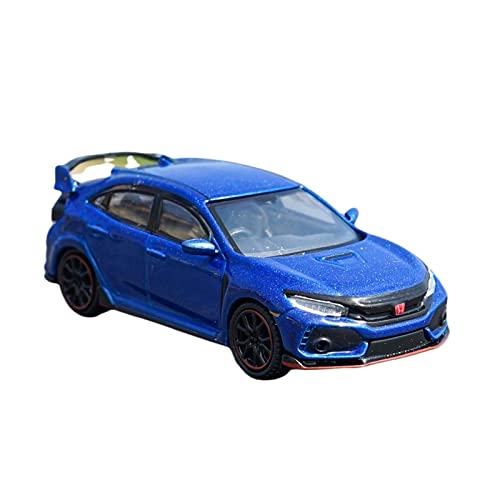 YCNXEB Miniatur Modelle 1 64 Alu-Automodell Für Honda Civic Type R FK8 Simulation Statisches Metallauto-Erwachsenensammlungsdisplay Originalgetreue Nachbildung(Blue Right Rudder) von YCNXEB