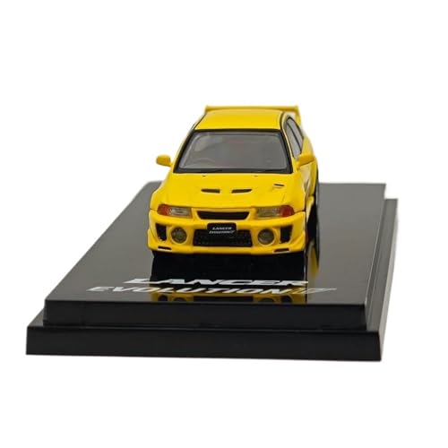 YCNXEB Miniatur Modelle 1 64 Für Lancer GSR Evolution V (CP9A) 1998 Mit Schmutzfänger Löwenzahngelb Druckgussmodelle Auto Originalgetreue Nachbildung von YCNXEB