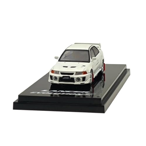 YCNXEB Miniatur Modelle 1 64 Für Lancer GSR Evolution V (CP9A) 1998 Mit Schmutzfänger Scortia Weiß Diecast Modellauto-Sammlung Originalgetreue Nachbildung von YCNXEB