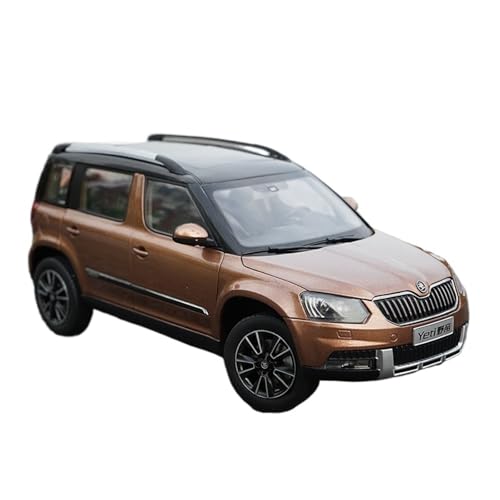 YCNXEB Miniatur Modelle 1: 18 Für Volkswagen Skoda Yeti Off-Road Spielzeug Auto Statische Metall Fahrzeug Dekoration Geschenk Sammlung Display Originalgetreue Nachbildung(Brown) von YCNXEB