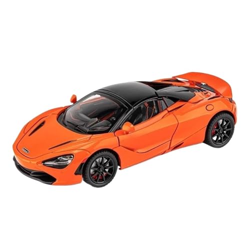 YCNXEB Miniatur Modelle 1: 24 Für McLaren 720S Legierung Auto Modell Erwachsene Hobby Display Dekorationen Originalgetreue Nachbildung(Orange) von YCNXEB