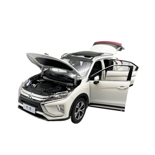 YCNXEB Miniatur Modelle 1:18 Für Mitsubishi Eclipse Cross SUV Alloy Diecast Automodell Statische Sammlung Originalgetreue Nachbildung(White) von YCNXEB