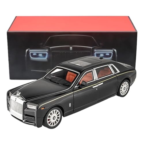 YCNXEB Miniatur Modelle 1:18 Für Rolls-Royce Phantom Mit Sound Legierung Auto Modell Erwachsene Hobby Dekorationen Originalgetreue Nachbildung(Black) von YCNXEB