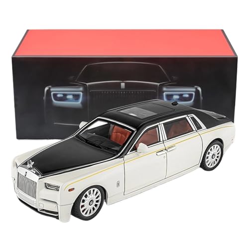 YCNXEB Miniatur Modelle 1:18 Für Rolls-Royce Phantom Mit Sound Legierung Auto Modell Erwachsene Hobby Dekorationen Originalgetreue Nachbildung(White) von YCNXEB