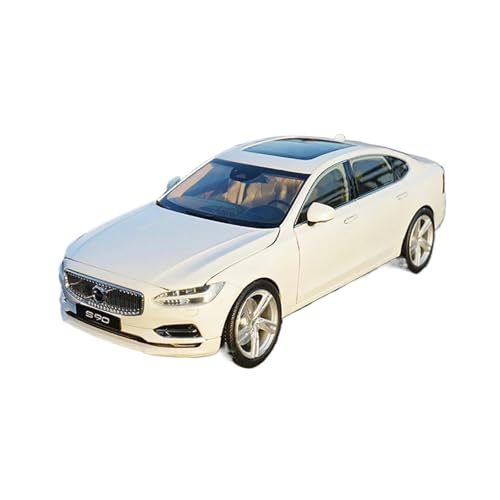 YCNXEB Miniatur Modelle 1:18 Für Volvo S90 Diecast Alloy Modellauto Realistisches Klassisches Souvenir Originalgetreue Nachbildung(White) von YCNXEB