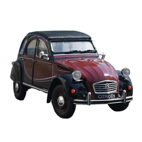 YCNXEB Miniatur Modelle 1:2 4 Für Citroen 2CV 6 Charleston Legierung Auto Diecast Metall Klassische Fahrzeuge Modell Simulation Sammlung Spielzeug Originalgetreue Nachbildung(Rot) von YCNXEB