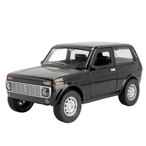YCNXEB Miniatur Modelle 1:20 Für Lada NIVA Alloy Classic Car Model Diecast Metal Toy Vehicles Car Model Simulation Sound and Light Collection Originalgetreue Nachbildung(Schwarz) von YCNXEB