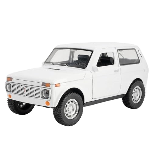 YCNXEB Miniatur Modelle 1:20 Für Lada NIVA Alloy Classic Car Model Diecast Metal Toy Vehicles Car Model Simulation Sound and Light Collection Originalgetreue Nachbildung(White) von YCNXEB