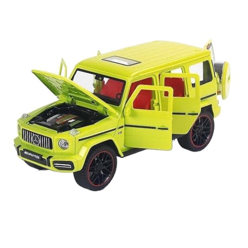 YCNXEB Miniatur Modelle 1:22 Für Benz AMG G63 Geländewagen Diecast Metal Alloy Modellauto Sound Light Pull Back Collection Toy Collection Originalgetreue Nachbildung(Grün) von YCNXEB