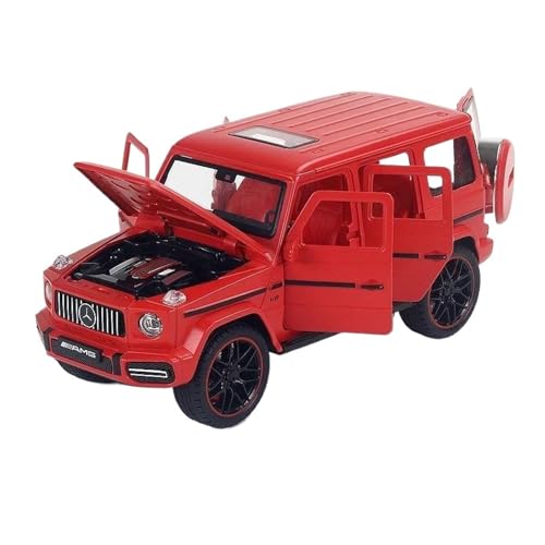 YCNXEB Miniatur Modelle 1:22 Für Benz AMG G63 Geländewagen Diecast Metal Alloy Modellauto Sound Light Pull Back Collection Toy Collection Originalgetreue Nachbildung(Rot) von YCNXEB