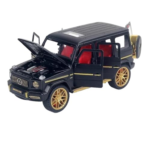 YCNXEB Miniatur Modelle 1:22 Für Benz AMG G63 Geländewagen Diecast Metal Alloy Modellauto Sound Light Pull Back Collection Toy Collection Originalgetreue Nachbildung(Schwarz) von YCNXEB