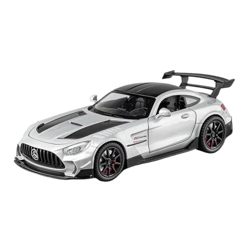 YCNXEB Miniatur Modelle 1:22 Für Benz GTR Sportwagen Simulation Diecast Metalllegierung Modellauto Sound Licht Zurückziehen Sammlung Spielzeug Originalgetreue Nachbildung(Silber) von YCNXEB