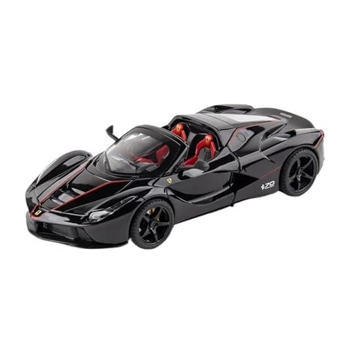 YCNXEB Miniatur Modelle 1:22 Für Cabrio Ferrari Laferrari Rafa Legierung Diecast Sound Licht Auto Modell Sammlung Metall Modell Dekoration Originalgetreue Nachbildung(Schwarz) von YCNXEB