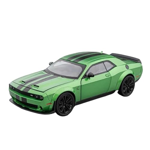 YCNXEB Miniatur Modelle 1:22 Für Dodge Challenger SRT Simulation Diecast Metall Legierung Modell Auto Sound Licht Sammlung Spielzeug Geschenke Originalgetreue Nachbildung(Grün) von YCNXEB