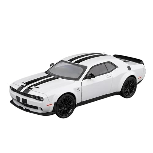 YCNXEB Miniatur Modelle 1:22 Für Dodge Challenger SRT Simulation Diecast Metall Legierung Modell Auto Sound Licht Sammlung Spielzeug Geschenke Originalgetreue Nachbildung(White) von YCNXEB