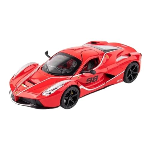 YCNXEB Miniatur Modelle 1:22 Für Ferrari FXX K Sportwagen Diecast Metalllegierung Modellauto Sound Licht Zurückziehen Sammlung Spielzeug Geschenke Originalgetreue Nachbildung(Rot) von YCNXEB