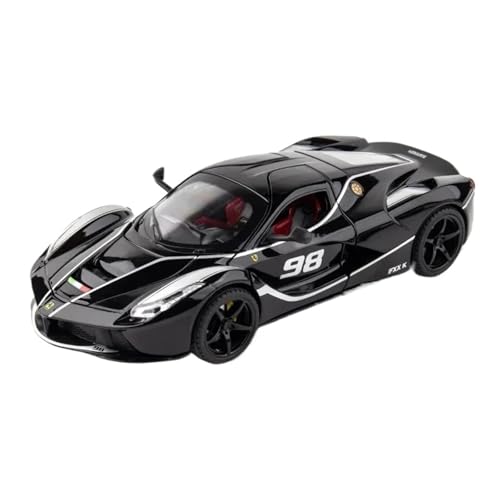 YCNXEB Miniatur Modelle 1:22 Für Ferrari FXX K Sportwagen Diecast Metalllegierung Modellauto Sound Licht Zurückziehen Sammlung Spielzeug Geschenke Originalgetreue Nachbildung(Schwarz) von YCNXEB