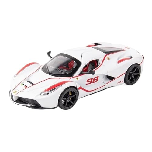 YCNXEB Miniatur Modelle 1:22 Für Ferrari FXX K Sportwagen Diecast Metalllegierung Modellauto Sound Licht Zurückziehen Sammlung Spielzeug Geschenke Originalgetreue Nachbildung(White) von YCNXEB